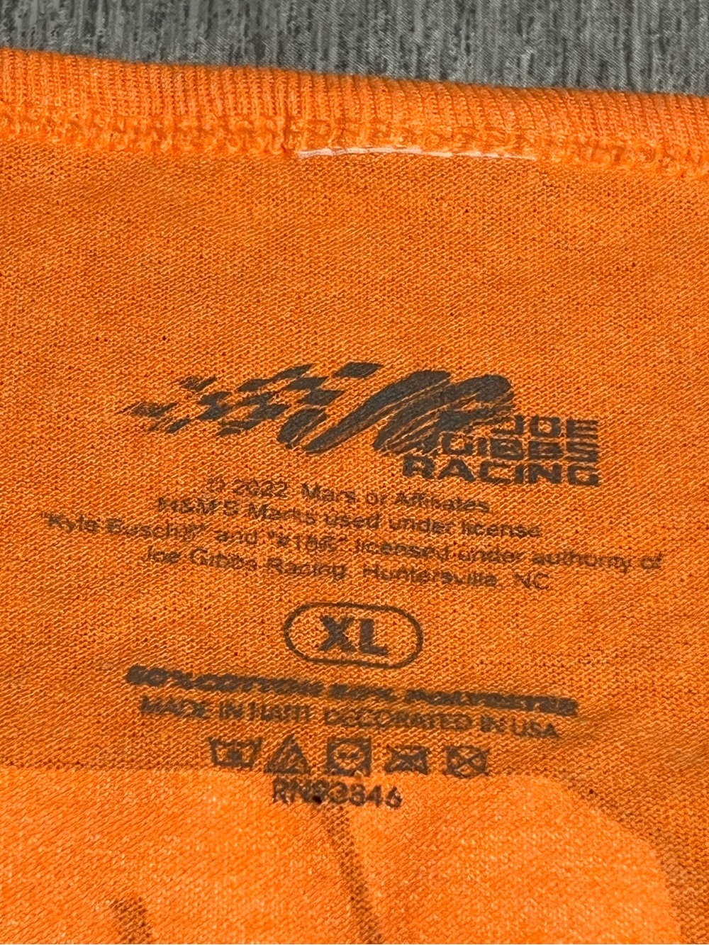 Kyle Busch #18 M&M Racing Nascar Neon Orange Graphic Tank Top - Picture 4 of 10